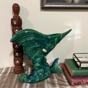 ROYAL HAEGER R271 USA Fish Vase - Vintage - Has Label - NO CHIPS/CRACKS